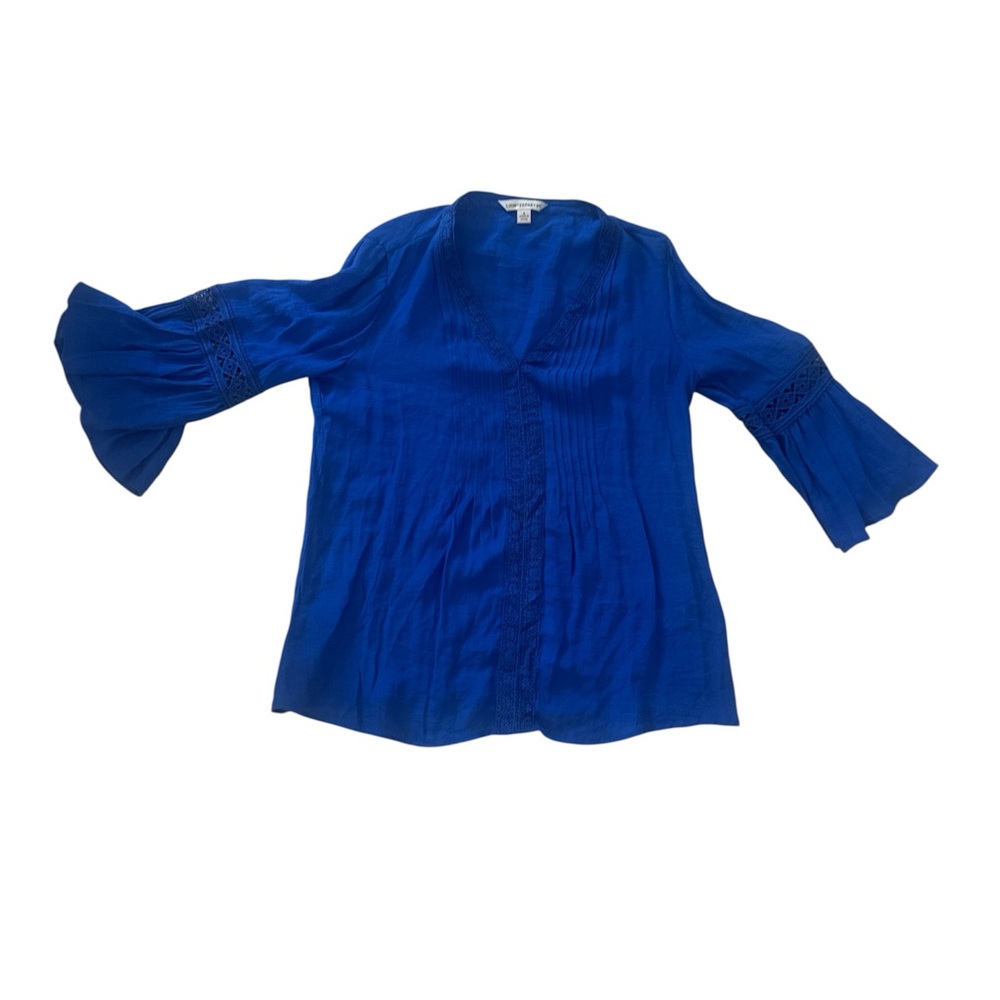 Counterparts Royal Blue Blouse with Bell Sleeves